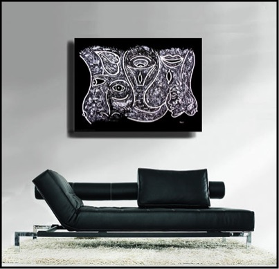 Zarum-Art-Painting-Monochromatism-Bliss-FACES-Series-sofa